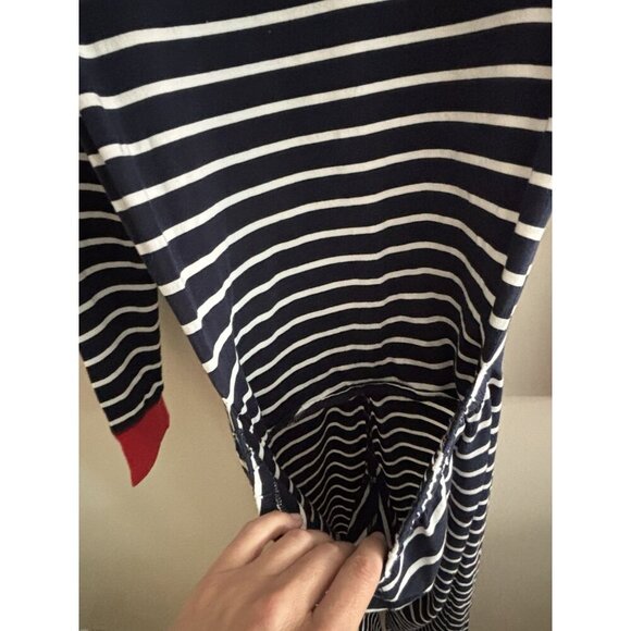 J Crew Union Suit Pajamas Striped Blue White Red Small One Piece Long John’s - Picture 8 of 11